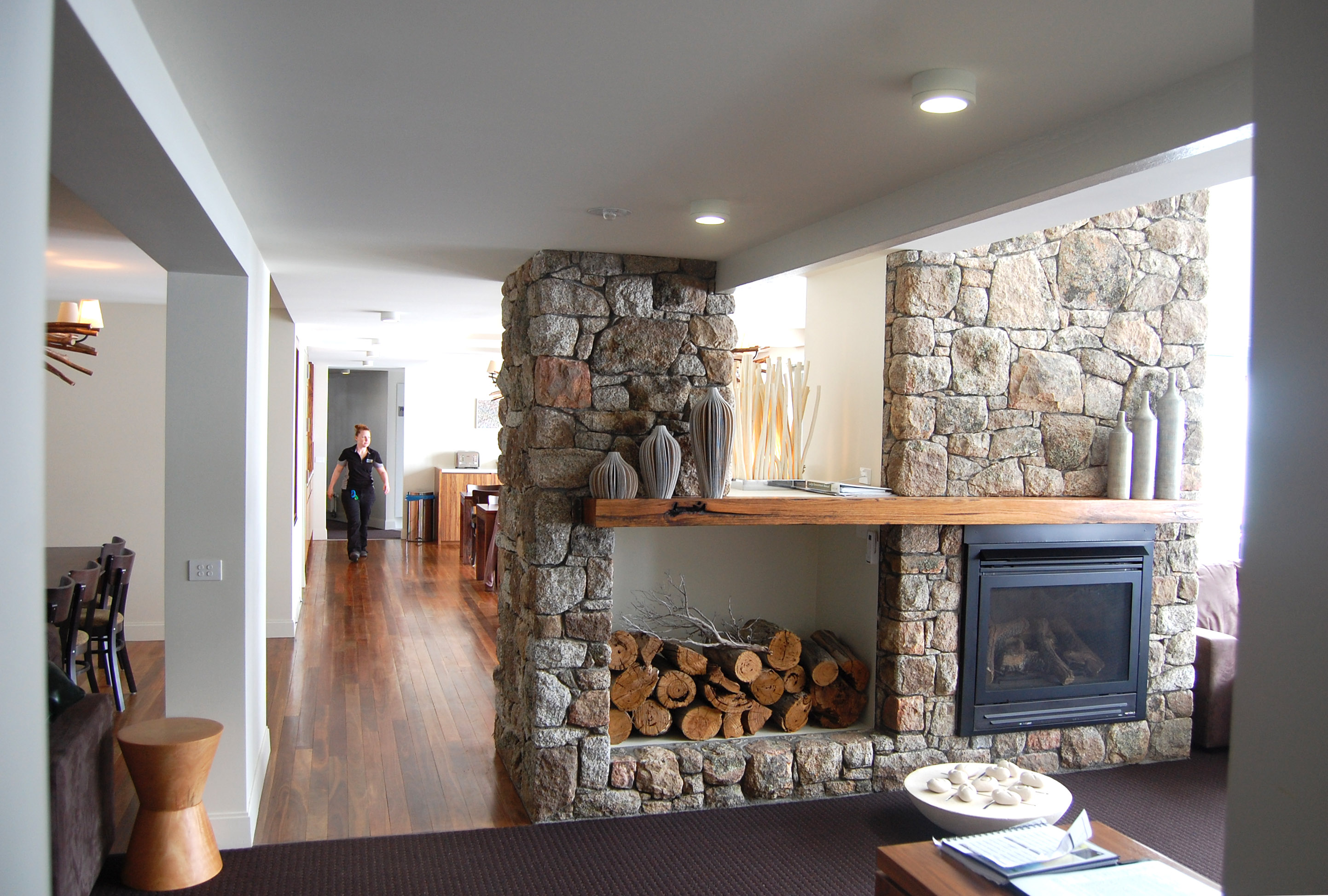 Porebski Architects | Wood Indoor Fireplace Design