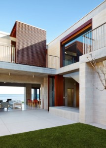 view from the courtyard to the sea